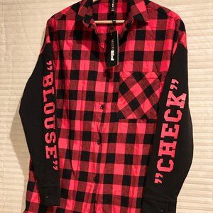 LUMNBERJACK PLAID WOMEN FLANNEL OVERSIZED SHIRT